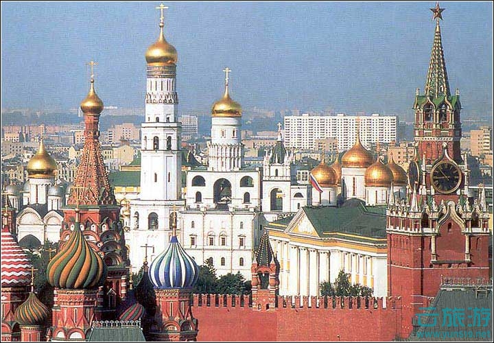 克里姆林宫位于俄罗斯的莫斯科市中心图片